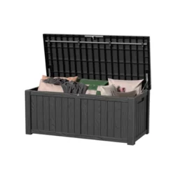 Syemin Deck Box, 120GAL Outdoor Storage Box, Patio Gardening Tools, Water And UV Resistant For Patio, Garden, Lawn, Black, 54.25"*26.5"*24.21" 9 Syemin Deck Box, 120GAL Outdoor Storage Box, Patio Gardening Tools, Water And UV Resistant For Patio, Garden, Lawn, Black, 54.25"*26.5"*24.21" -Furniture GUEST dd092beb 62cc 44a8 ac1a 38316707c077