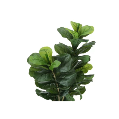 Syemin Artificial Plant Fiddle Tree Indoor Faux Fake Floor Greenery Potted Real Touch Decorative Green Leaves Black Pot, Green, 25.5"*19.75"*41.25" 4 Syemin Artificial Plant Fiddle Tree Indoor Faux Fake Floor Greenery Potted Real Touch Decorative Green Leaves Black Pot, Green, 25.5"*19.75"*41.25" - Image 4