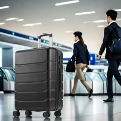 Syemin Luggage, Expandable Carry-On Suitcase With Dual Spinner Wheels And TSA Lock, Hard Shell For Business, Vacation, Travel, Black, 13"*9"*21.5" -Furniture GUEST df6144db 1697 40d0 8da4 d00ffd49ce6d