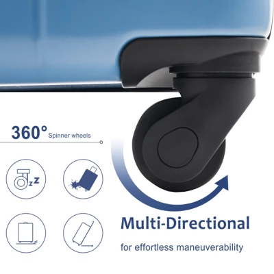 Syemin Bag And Luggage Sets 20-Inch Hardshell Carry-On Luggage, Lightweight Durable ABS Suitcase With Spinner Wheels, Blue, 13.8"*21.5"*8.3" 4 Syemin Bag And Luggage Sets 20-Inch Hardshell Carry-On Luggage, Lightweight Durable ABS Suitcase With Spinner Wheels, Blue, 13.8"*21.5"*8.3" - Image 4