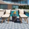 Syemin Patio Seating Sets, Comfortable Outdoor Seating Set, Elevate Your Outdoor Space, Designed For Relaxation And Style, Beige, 23.2"*21.7"*31.5"