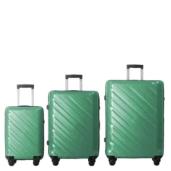 Syemin Luggage 3-Piece Luggage Sets (20", 24", 28"), Suitcase With Wheels, Hardside Suitcase With 4 Spinner Wheels, Green, 21.65"*13.19"*31.1" -Furniture GUEST e1020bb3 b1b1 437c 8af0 88c93685bf32