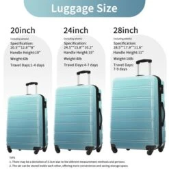 Syemin 3 PCS Bag And Luggage Sets, With 4 Spinner Wheels Lightweight Suitcase, Suitable For Business Trips And Travel, Blue, 28.5"*17.9"*11.6" 7 Syemin 3 PCS Bag And Luggage Sets, With 4 Spinner Wheels Lightweight Suitcase, Suitable For Business Trips And Travel, Blue, 28.5"*17.9"*11.6" -Furniture GUEST e2f061ef 13c8 4bdf 970e ed5486a2528c
