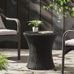 Syemin Patio End Tables, Stylish End Tables For Indoor And Outdoor Use, Ideal For Gardens, Backyard, Special Design, Black, 19.69"*19.69"*19.69" -Furniture GUEST e5062151 2469 4300 90a7 7a07d4487f78