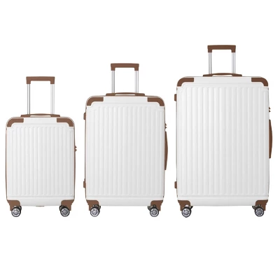 Syemin Luggage Lightweight 3 PCS Premium Abs Luggage Set Suitcase Set With Silent Spinner Wheels Carry On Luggage, Brown, 20.87"*11.81"*30.31" 5 Syemin Luggage Lightweight 3 PCS Premium Abs Luggage Set Suitcase Set With Silent Spinner Wheels Carry On Luggage, Brown, 20.87"*11.81"*30.31" - Image 5