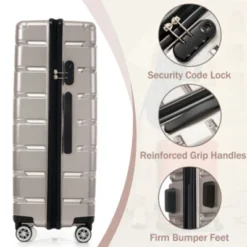 Syemin Luggage Hardshell Luggage Set 3 Piece Durable ABS And PC Travel Suitcase With Spinner Wheels For Men Women, Gray, 19.5"*11.3"*"29.4 8 Syemin Luggage Hardshell Luggage Set 3 Piece Durable ABS And PC Travel Suitcase With Spinner Wheels For Men Women, Gray, 19.5"*11.3"*"29.4 -Furniture GUEST e7f34ea8 6481 4514 bf91 368bba7256d8