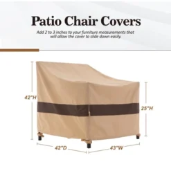 Syemin Plant Covers, Outdoor Swivel Lounge Chair Cover 2 Pack, Waterproof High Wind Resistant Anti-Fading, Brown 43"*42"*42" -Furniture GUEST e8614359 1438 4c4d 903d 14b618cf1a4e