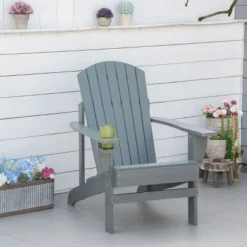 Syemin Patio Accent Chairs, Plastic Adirondack Chairs With Cup Holders, Lawn Chairs For Patio, Garden, Poolside, Gray, 28.5"*38.25"*36.5" 9 Syemin Patio Accent Chairs, Plastic Adirondack Chairs With Cup Holders, Lawn Chairs For Patio, Garden, Poolside, Gray, 28.5"*38.25"*36.5" -Furniture GUEST ebdeabc4 2d25 4cb7 ab7f 1827705adaf7