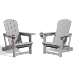 Syemin Patio Accent Chairs Folding Adirondack Chair Patio Comfortable Set For Patio Garden -Furniture GUEST ec65a4a1 055d 4868 b2ea 82c16ffd1465