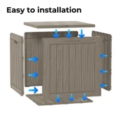 Syemin Deck Box, 30GAL Outdoor Storage Box, Patio Gardening Tools, Water And UV Resistant For Patio, Garden, Lawn, Brown, 22.1"*17.1"*20.9" -Furniture GUEST ed87007b 6e55 4d3a a6c8 58ad2bc6c9d0