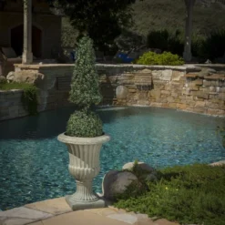 Syemin Outdoor Planters With Special Design, Novely Flower Planter Pot For Garden, Courtyard, Patio, Beige，19"*19"*26.5" -Furniture GUEST edd8287e 8361 4431 9824 6487b507c26a