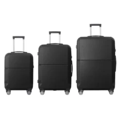 Syemin Luggage 3-Piece Luggage Set-20", 24", And 28" Suitcases With Silent Spinner Wheels Suitcase Sets Carry On Luggage, Black, 21.06"*11.81"*30.31" -Furniture GUEST ef30396a 041c 4f4e b9dc 790380c135d8