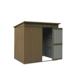 Syemin Deck Boxes Durable, Horizontal Compact Storage Shed For Garden, Backyard, Patio, Closet Deck Box, Brown, 75.2"*47.44"*71.85" -Furniture GUEST f027a964 0457 44d7 aa3e 213085df492c