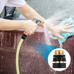 Syemin Landscape Equipment Parts And Accessories, Quick Connect Hose Coupling Set 8 Piece With Rubber Grip For Garden, Lawn, Gold, 1.46"*1.46"*1.97" -Furniture GUEST f0db46a0 91d1 40b9 b635 dbbdc9a38da4