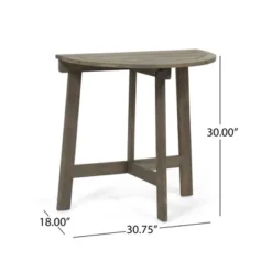 Syemin Patio End Tables, Stylish End Tables For Indoor And Outdoor Use, For Gardens, Backyard, Special Design, Brown, 30.75"*18"*30"
