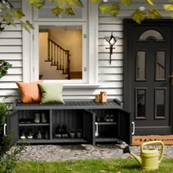 Syemin Shoe Racks Shoe Storage Cabinet Waterproof UV-Resistant Entryway Storage Bench Indoor Outdoor Shoe Organizer, Black, 46.85"*17.32"*17.91" 7 Syemin Shoe Racks Shoe Storage Cabinet Waterproof UV-Resistant Entryway Storage Bench Indoor Outdoor Shoe Organizer, Black, 46.85"*17.32"*17.91" -Furniture GUEST f2130154 4615 44aa a7d3 605a06cb7e58