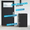 Syemin Deck Boxes 48 Gallon Express Package Delivery Box, Large Outdoor Parcel Storage Lockable, Outdoor Package Storage, Black, 21.65"*20.28"*30.51"