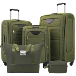 Syemin 5-Piece Luggage Set, Lightweight Suitcase With Wheels For Business Travel, Green, 18.9" * 12.2" * 30" -Furniture GUEST f3751e7d a752 4ed2 ad58 41af75743bb7