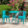 Syemin Patio Seating Sets Outdoor, Featuring Unique Design, Ideal For Chats, Perfect For Gardens, Living Spaces, Blue, 20"*20.5"*30"
