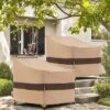 Syemin Plant Covers, Outdoor Swivel Lounge Chair Cover 2 Pack, Waterproof High Wind Resistant Anti-Fading, Brown 43"*42"*42"