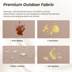 Syemin Patio Seating Sets Of 2, Outdoor Wicker Chairs Armless Sofa For Garden, Balcony, And Backyard, Beige, 23.8"*30"*30.7" -Furniture GUEST fb790685 6d2a 48c7 b89a 8b2b41ca0414