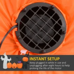 Syemin Decorative Holiday Scene Props 7.5ft Halloween Inflatables Pumpkin Ghost Blow Up Halloween Decorations Yard Display, Orange, 88.6"*16.5"*50.8" -Furniture GUEST fb8f8d08 bf28 466b b0a1 2d752c45970b