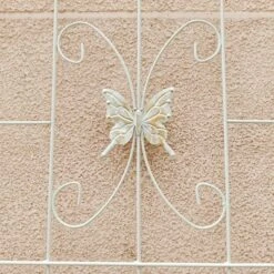 Syemin Patio Decorative Screens, Iron Arch Decoration Garden Trellis, For Outdoor For Climbing Plants Support, Flowerbed, White, 80"*19.7"*86.7"