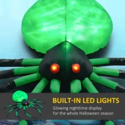 Syemin Decorative Holiday Scene Props Halloween Inflatable Outdoor Decoration Spider, Blow Up Decor Halloween Yard Decor, Green, 71.8"*74.8"*19.8" -Furniture GUEST fbd66a6e 2a34 43d0 ab97 8a7de3206303