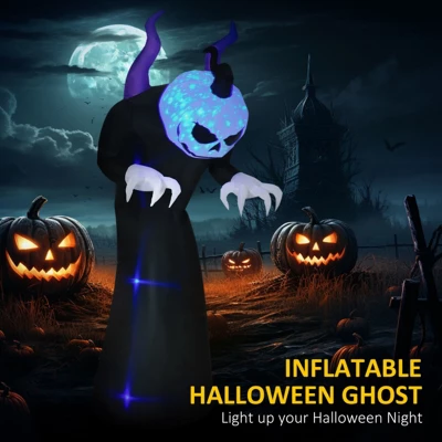 Syemin Inflatable Holiday Decorations Halloween Inflatables Decor Outdoor Giant Pumpkin Ghost Halloween Blow Up Decor Outdoor, Black, 36"*30"*84" 2 Syemin Inflatable Holiday Decorations Halloween Inflatables Decor Outdoor Giant Pumpkin Ghost Halloween Blow Up Decor Outdoor, Black, 36"*30"*84" - Image 2