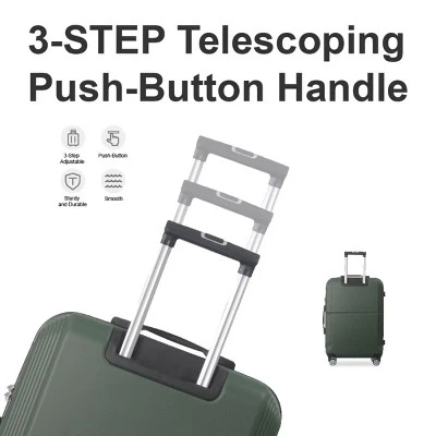 Syemin Luggage 3-Piece Luggage Set-20", 24", And 28" Suitcases With Silent Spinner Wheels Suitcase Sets Carry On Luggage, Green, 21.06"*11.81"*30.31" 1 Syemin Luggage 3-Piece Luggage Set-20", 24", And 28" Suitcases With Silent Spinner Wheels Suitcase Sets Carry On Luggage, Green, 21.06"*11.81"*30.31"