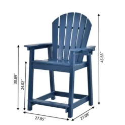 Syemin Patio Accent Chairs, Outdoor Tall Adirondack Chair With High Back, Widened Arms For Backyard, Garden, Yard, Blue, 27.95"*27.09"*45.83" -Furniture GUEST fed68664 3457 4dc4 9417 0e4f61e36e3c